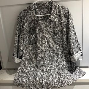 Black and White Croft&Barrow Shirt